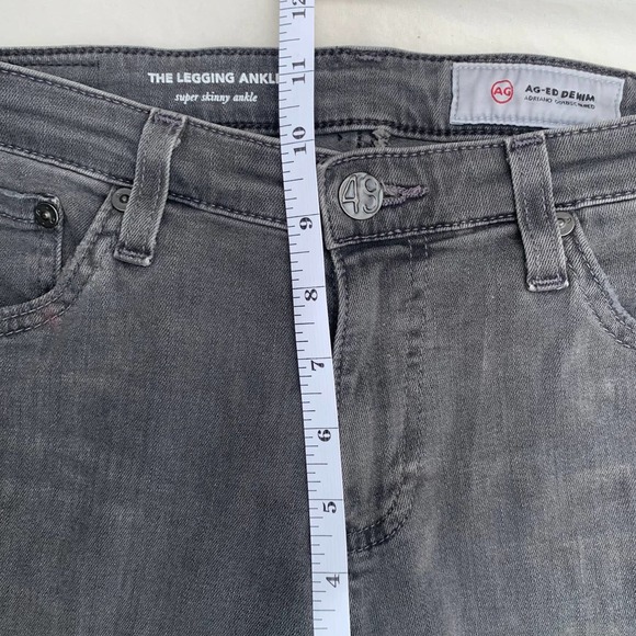 Ag Adriano Goldshmied The Legging Ankle Super Skinny Ankle Jeans Gray Size 28 - Picture 10 of 11